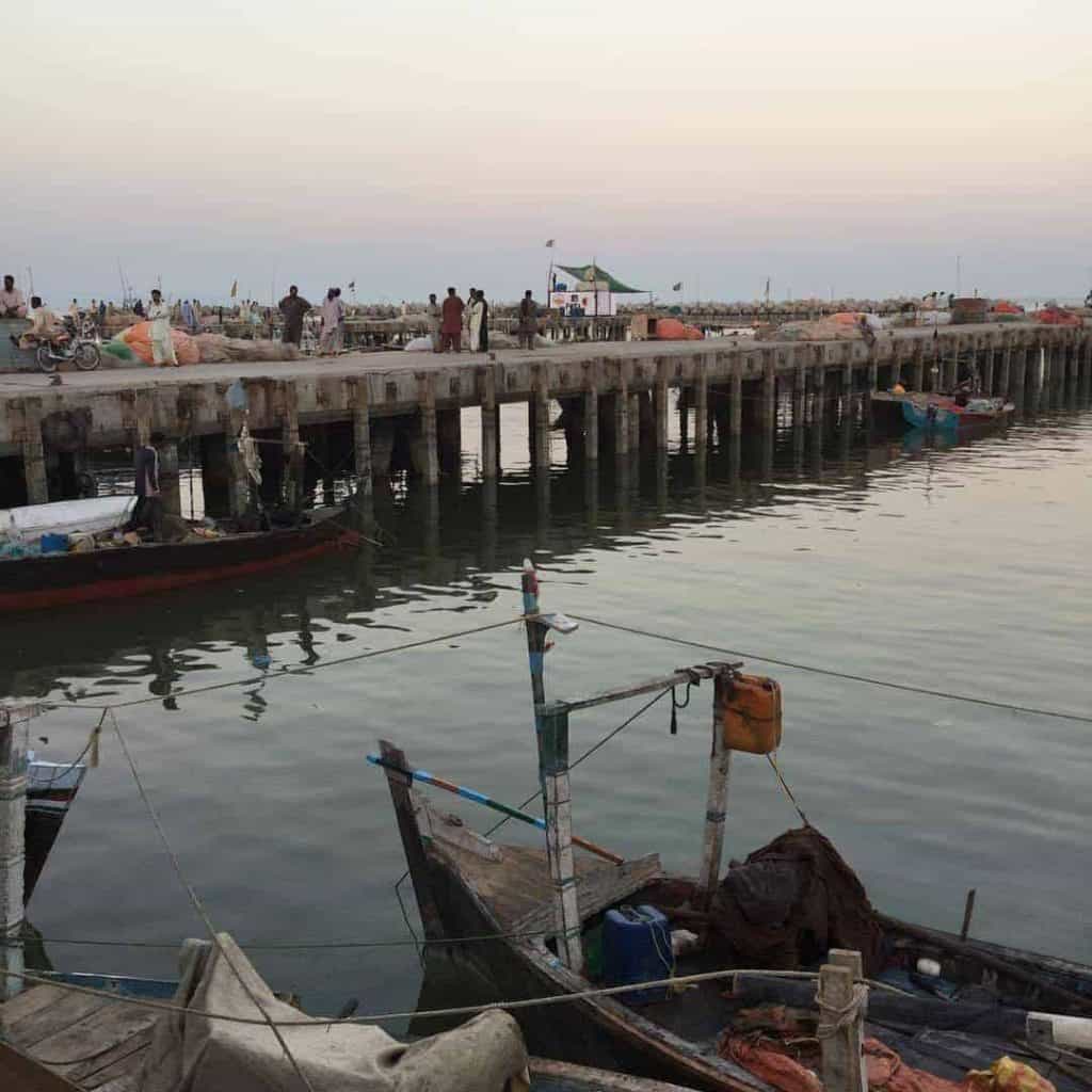 Finally at Pasni Pier. Waiting for the tide to rise so could make our boat journey to #Astola island. #Pasni #balochistan #fishingvillage #Pakistan #travelbeautifulpakistan #boat #sea #island